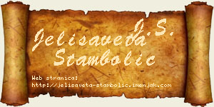 Jelisaveta Stambolić vizit kartica